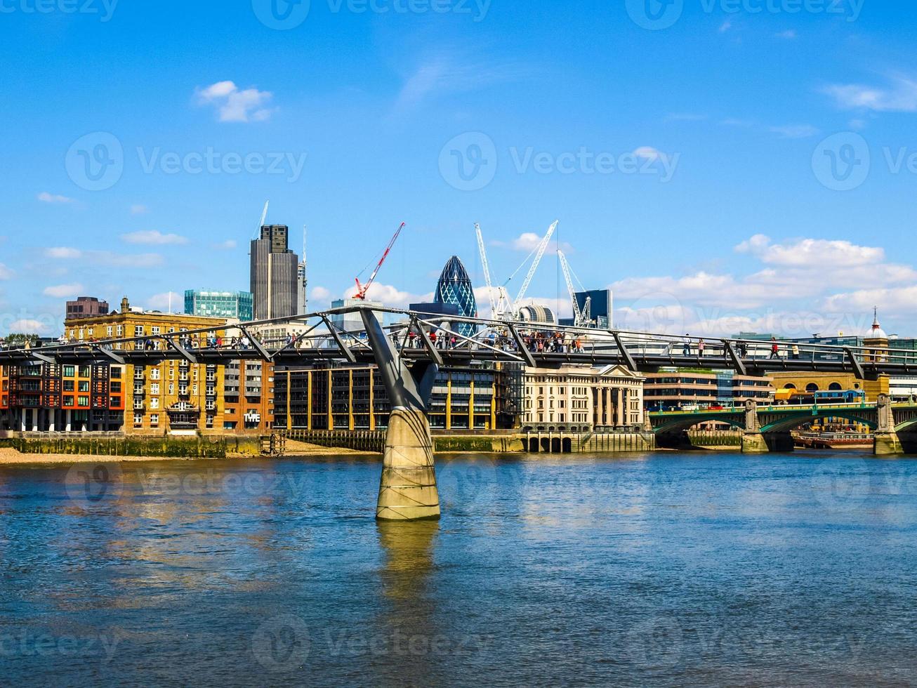 hdr río támesis en londres foto