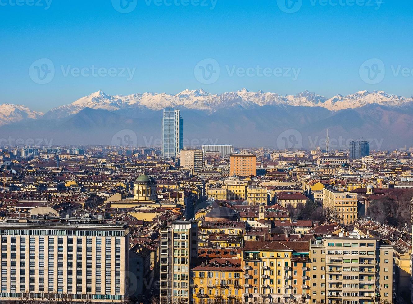 HDR Aerial view of Turin photo