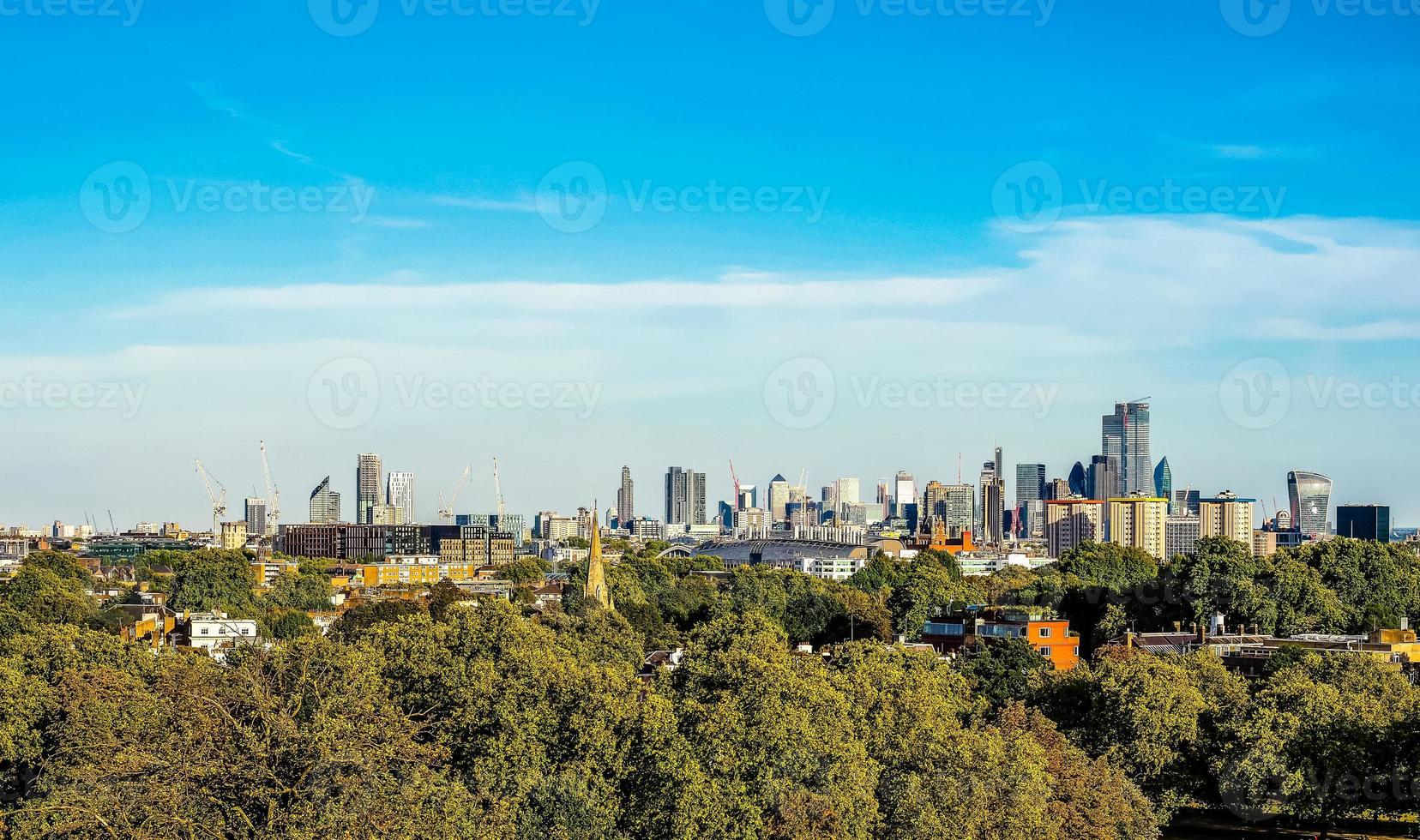 HDR View of London skyline photo