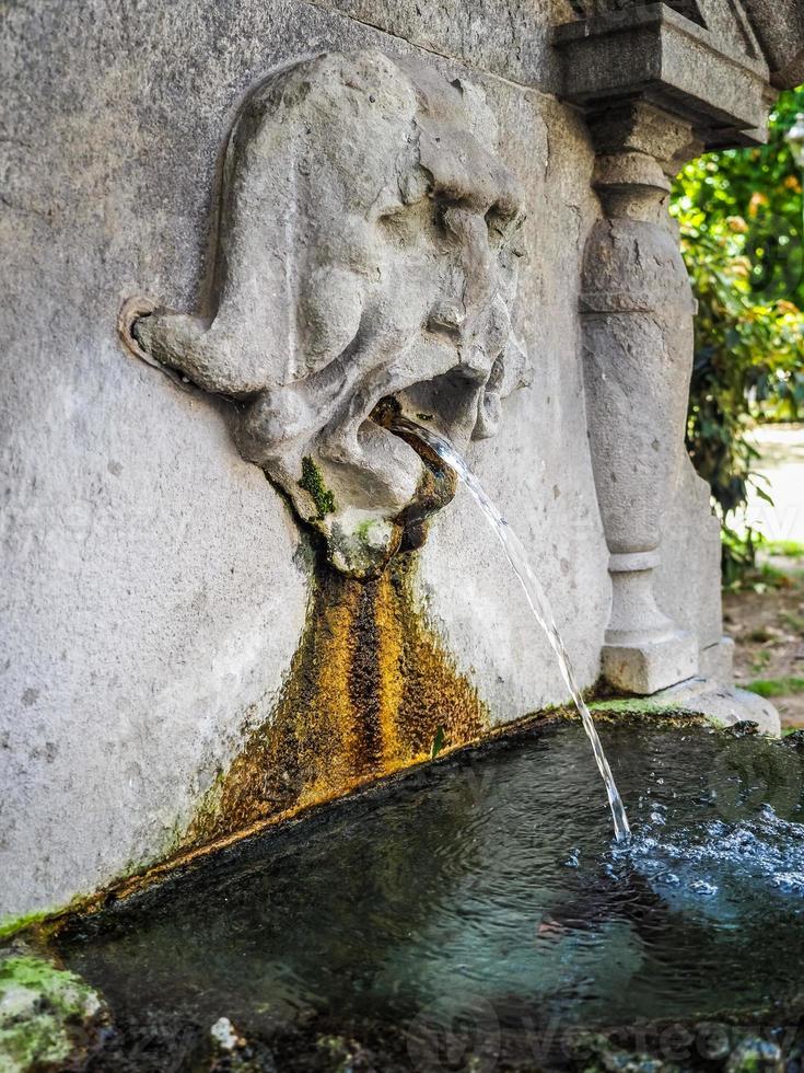 HDR Fontana dei mascheroni in Turin photo