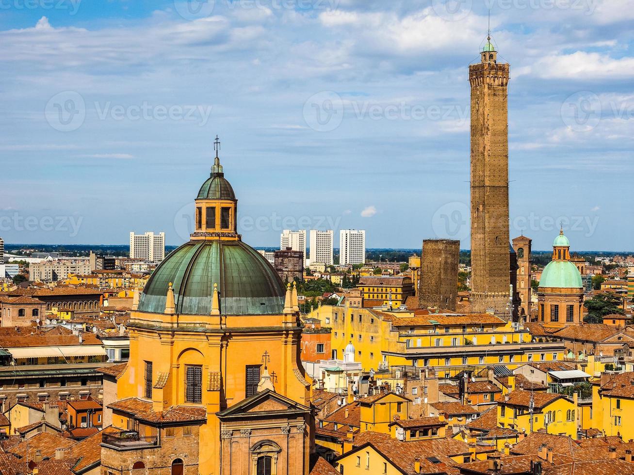 HDR Aerial view of Bologna photo
