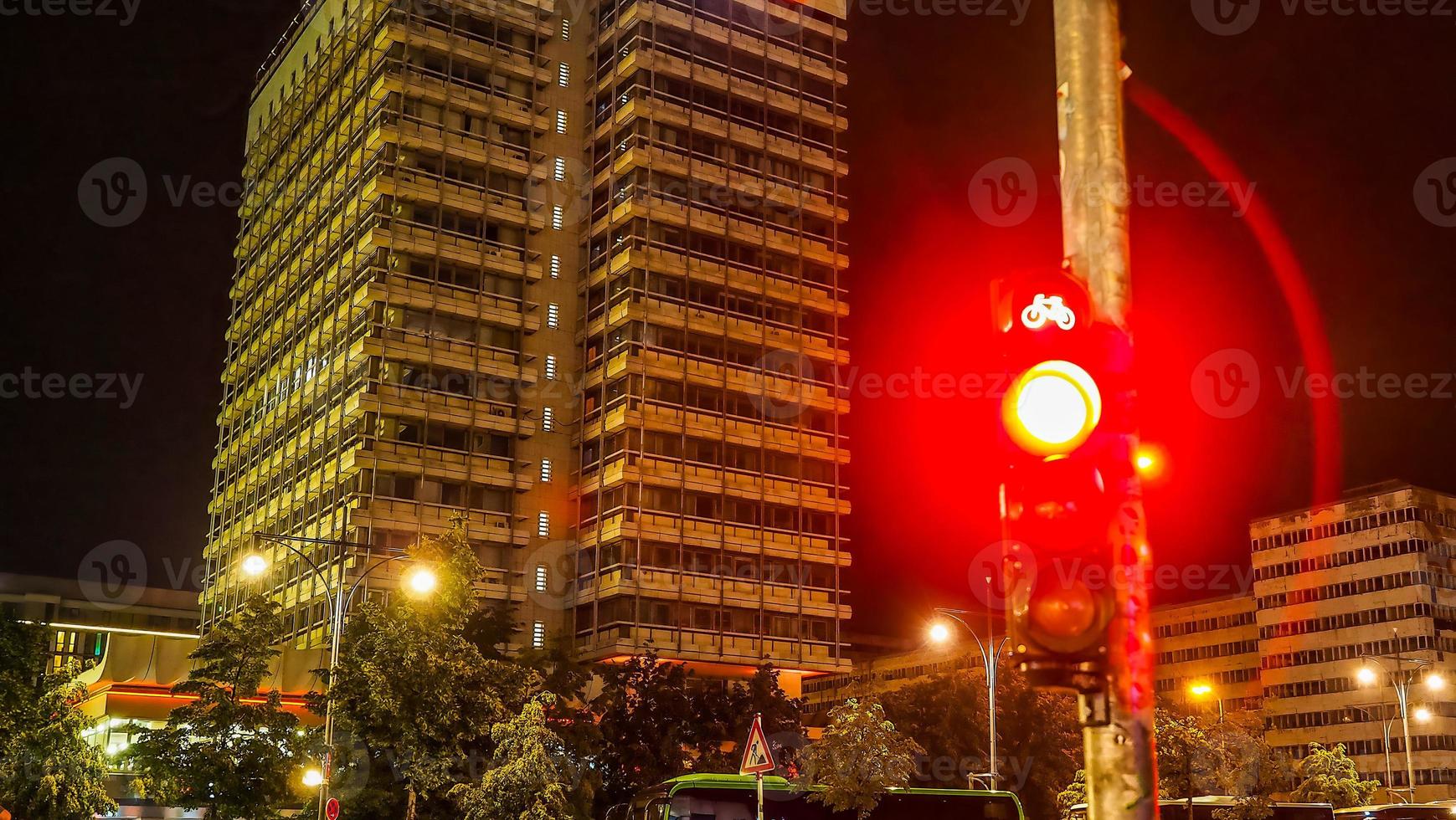 HDR Night view of Alexanderplatz in Berlin photo