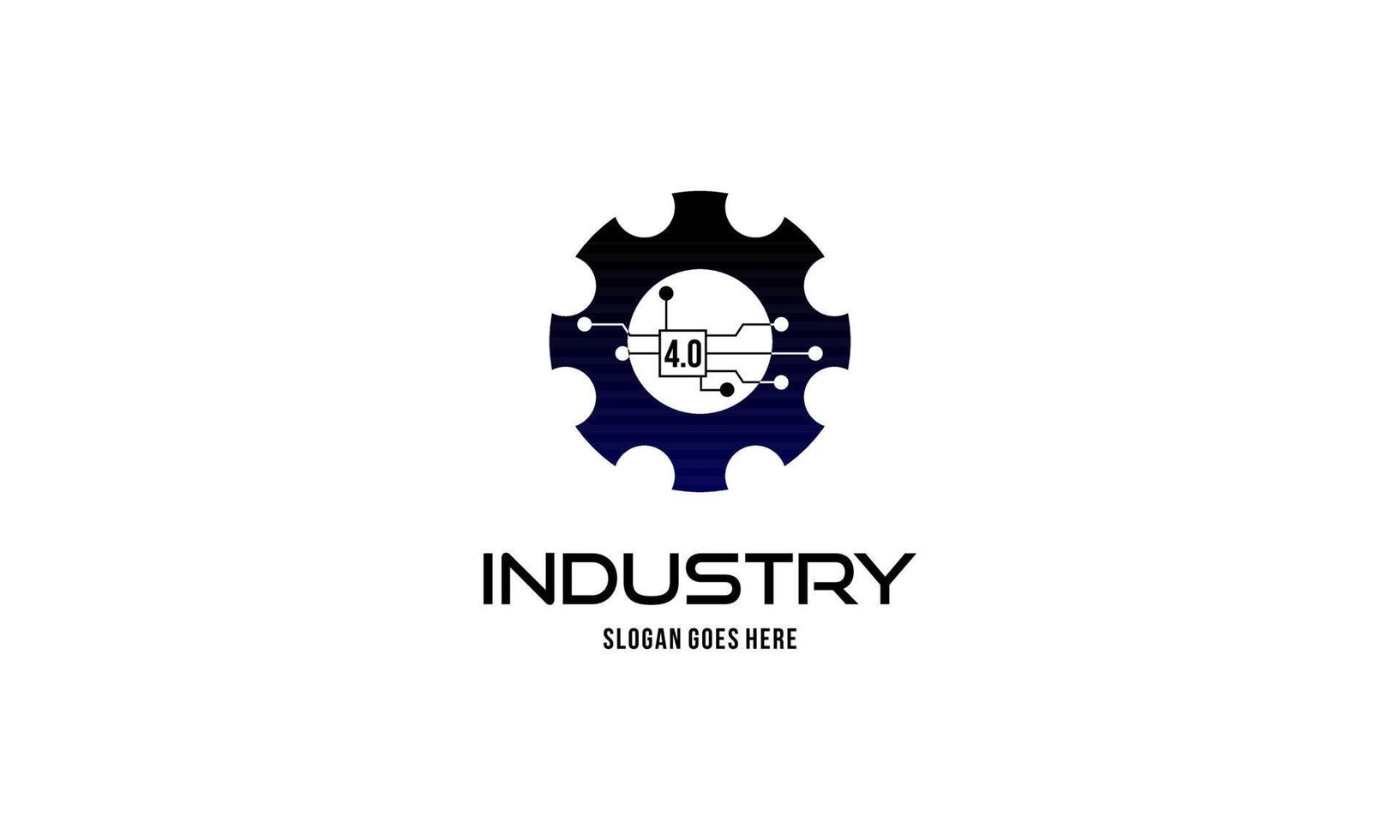 Industry 4.0 concept business control or logo, world factory and wheel eclectic, cyber physical systems concept,smart factory logo. vector