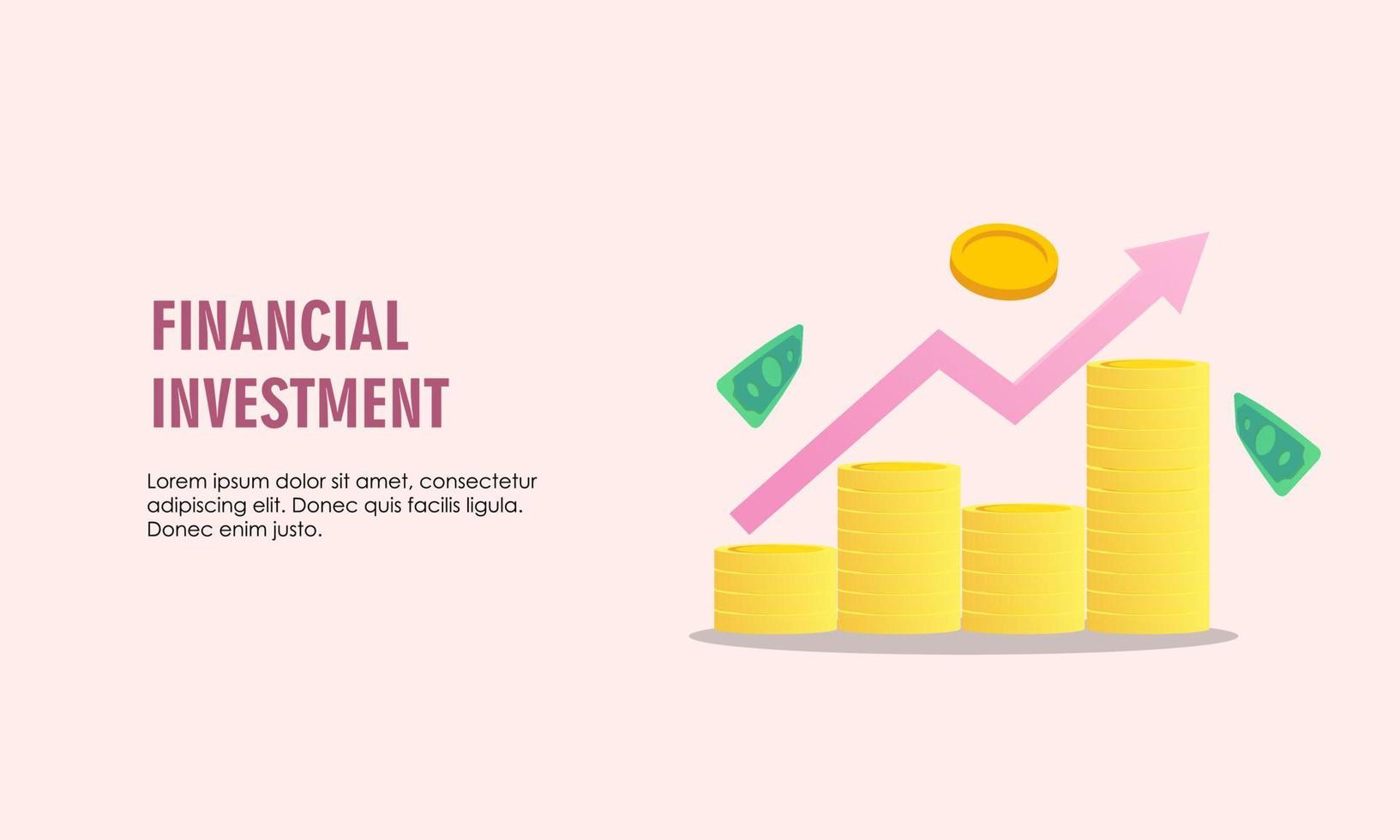 Financial investment. Creative concept of market movement logo vector