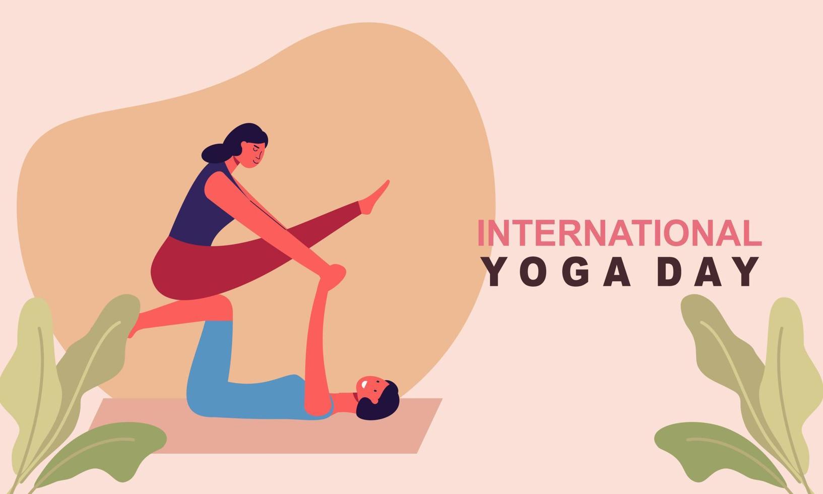 Flat design women's meditation pose yoga illustration vector