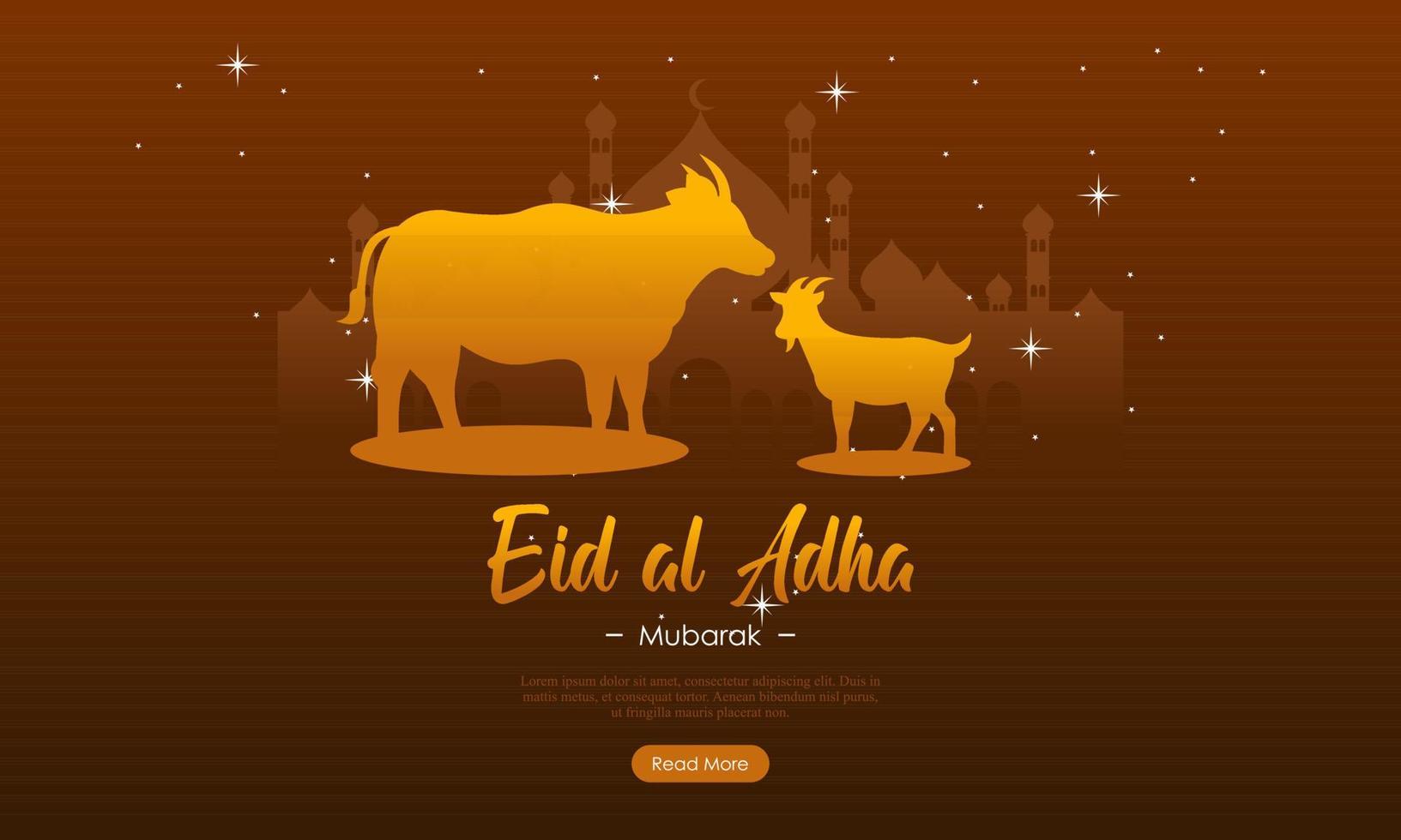 Eid al adha mubarak islamic festival social media banner template vector