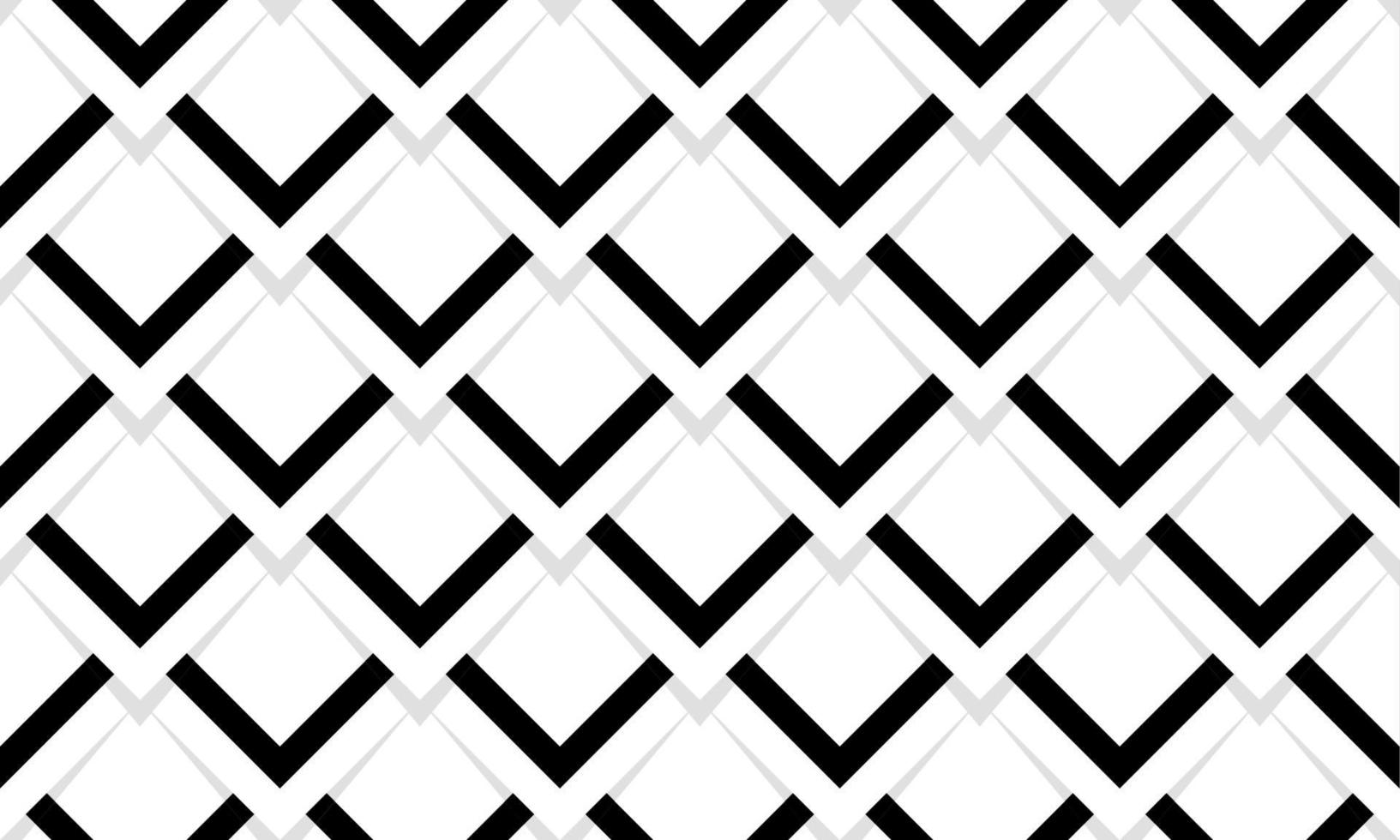 Black and White Rhombus Rectangle Monochrome Geometric Pattern for Abstract Wallpaper or Graphic Element vector