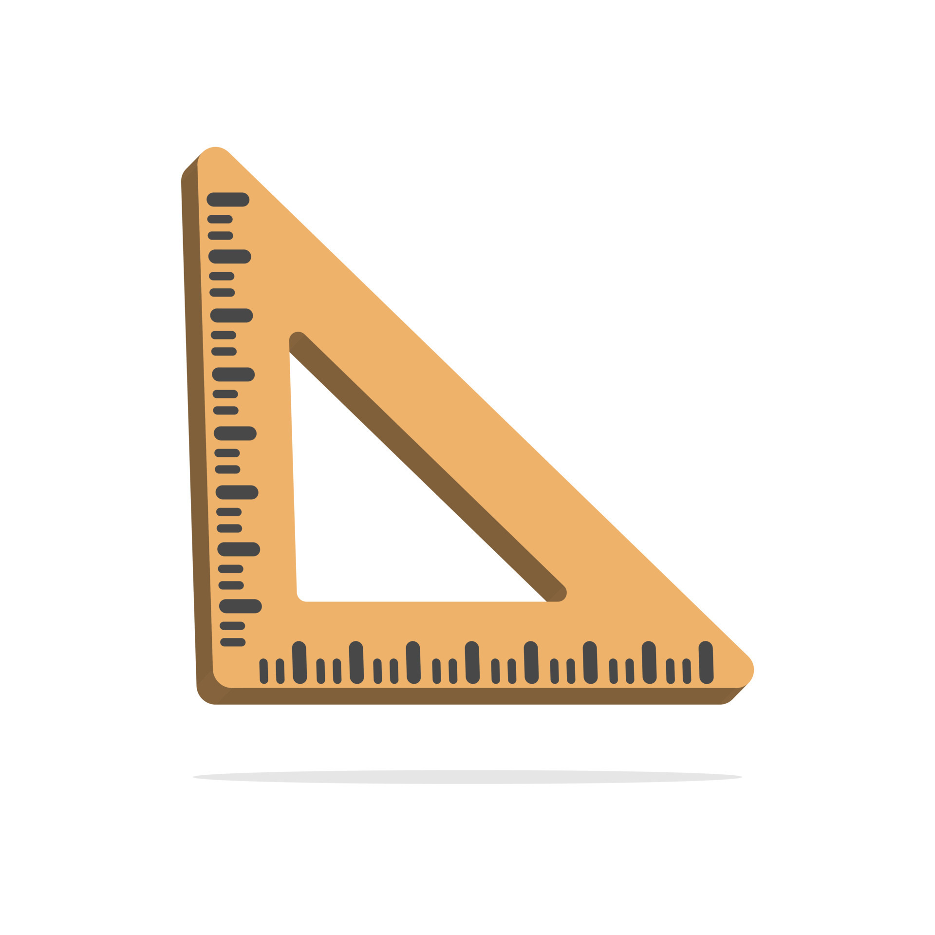 3d triangle ruler in minimal cartoon style 7906177 Vector Art at Vecteezy