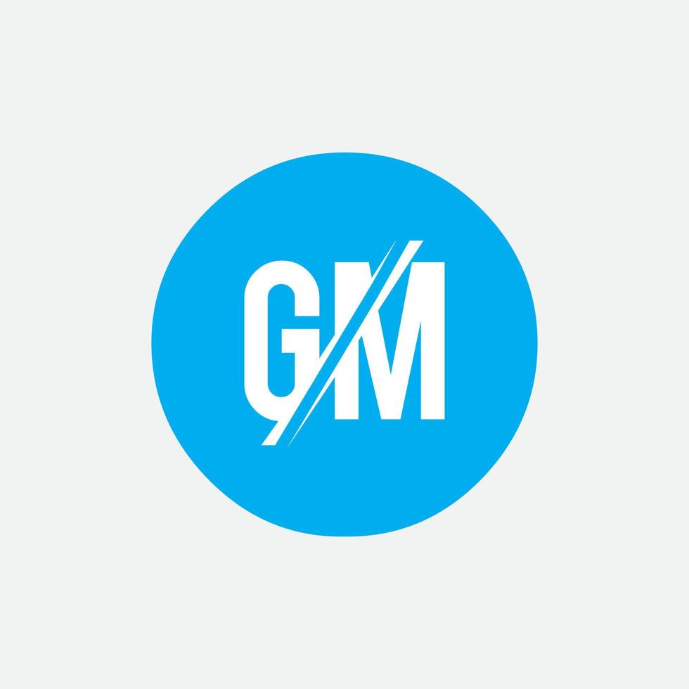 GM MG initial based Alphabet icon logo. vector