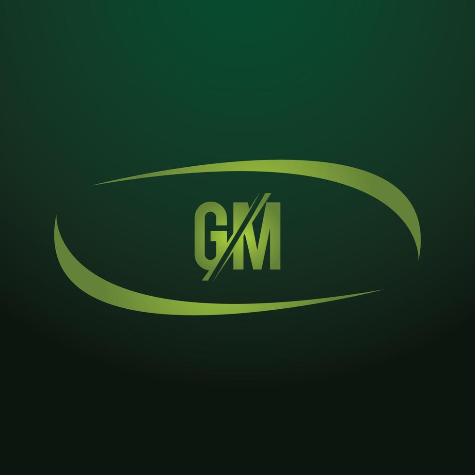GM MG initial based Alphabet icon logo. vector