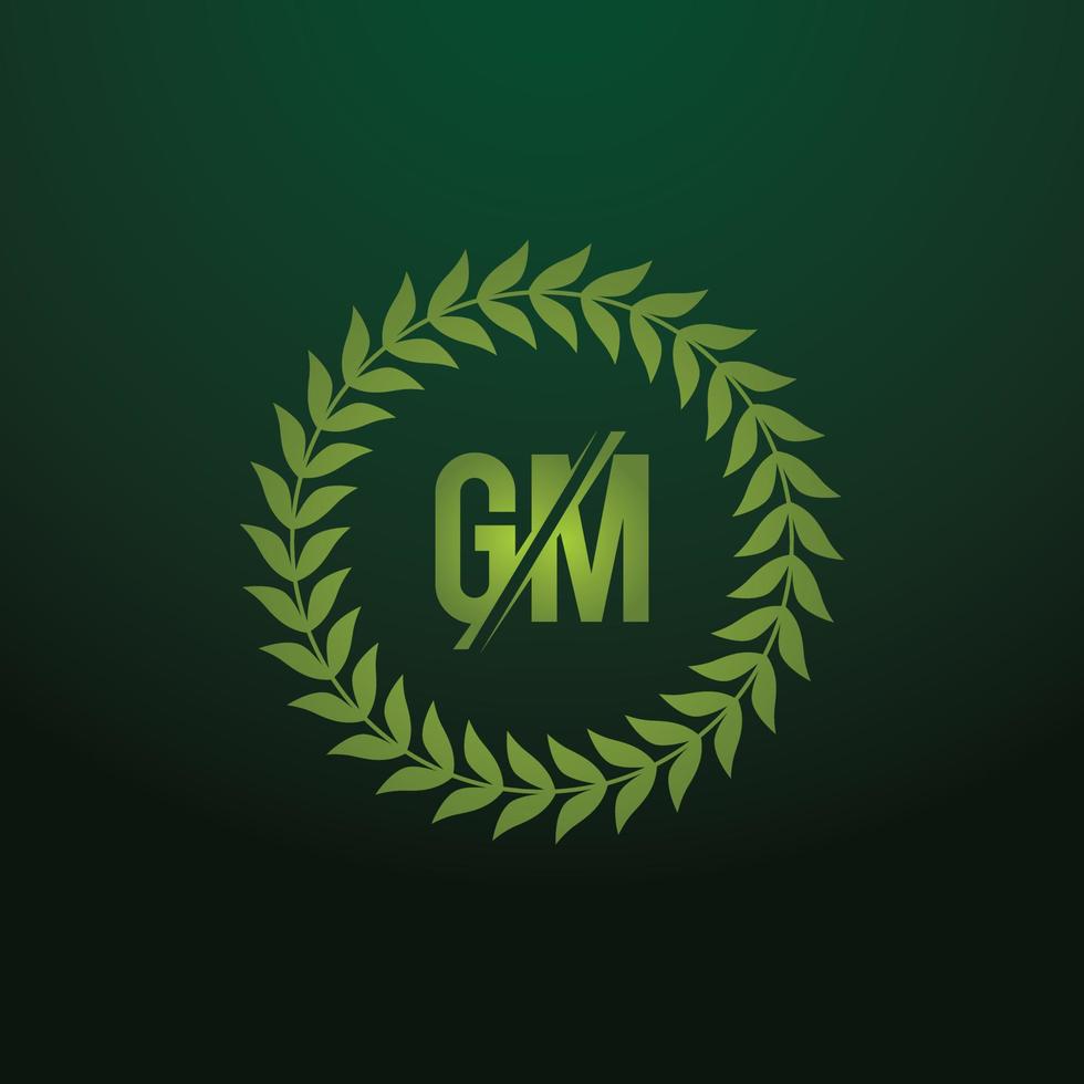 GM MG initial based Alphabet icon logo. vector