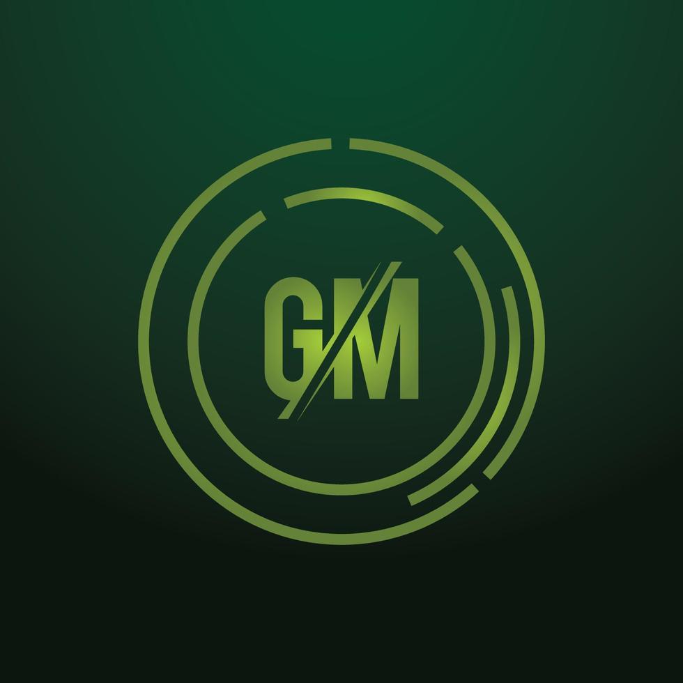 GM MG initial based Alphabet icon logo. vector