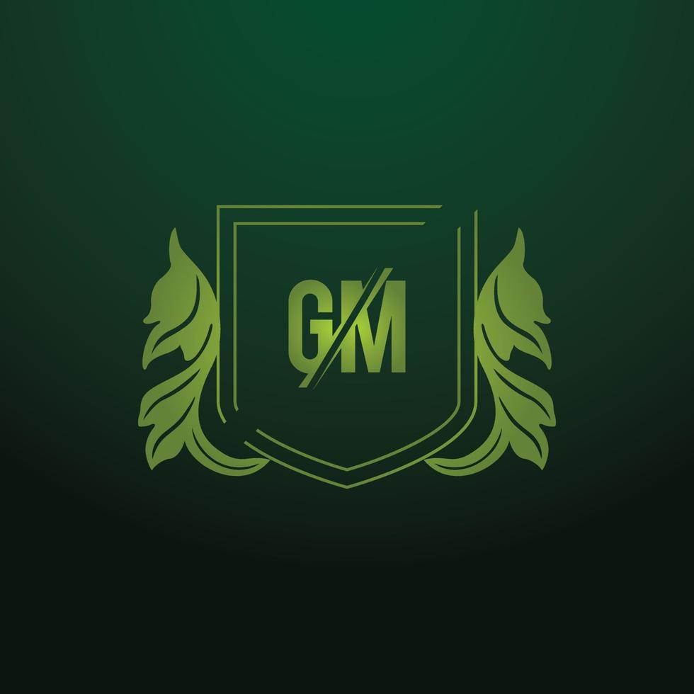 GM MG initial based Alphabet icon logo. vector