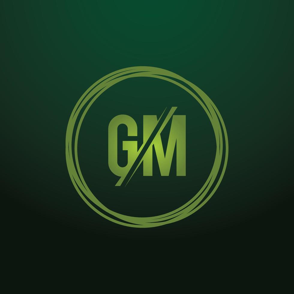 GM MG initial based Alphabet icon logo. vector