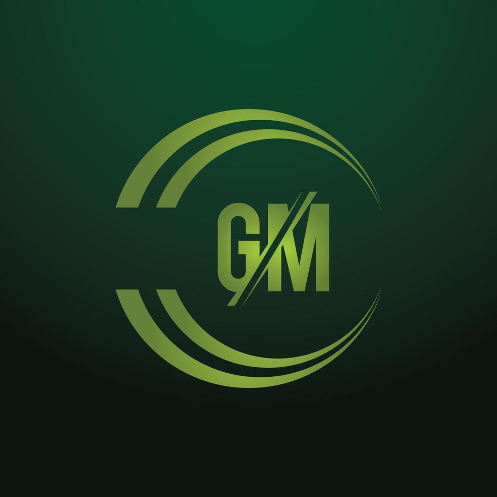 GM MG initial based Alphabet icon logo. vector