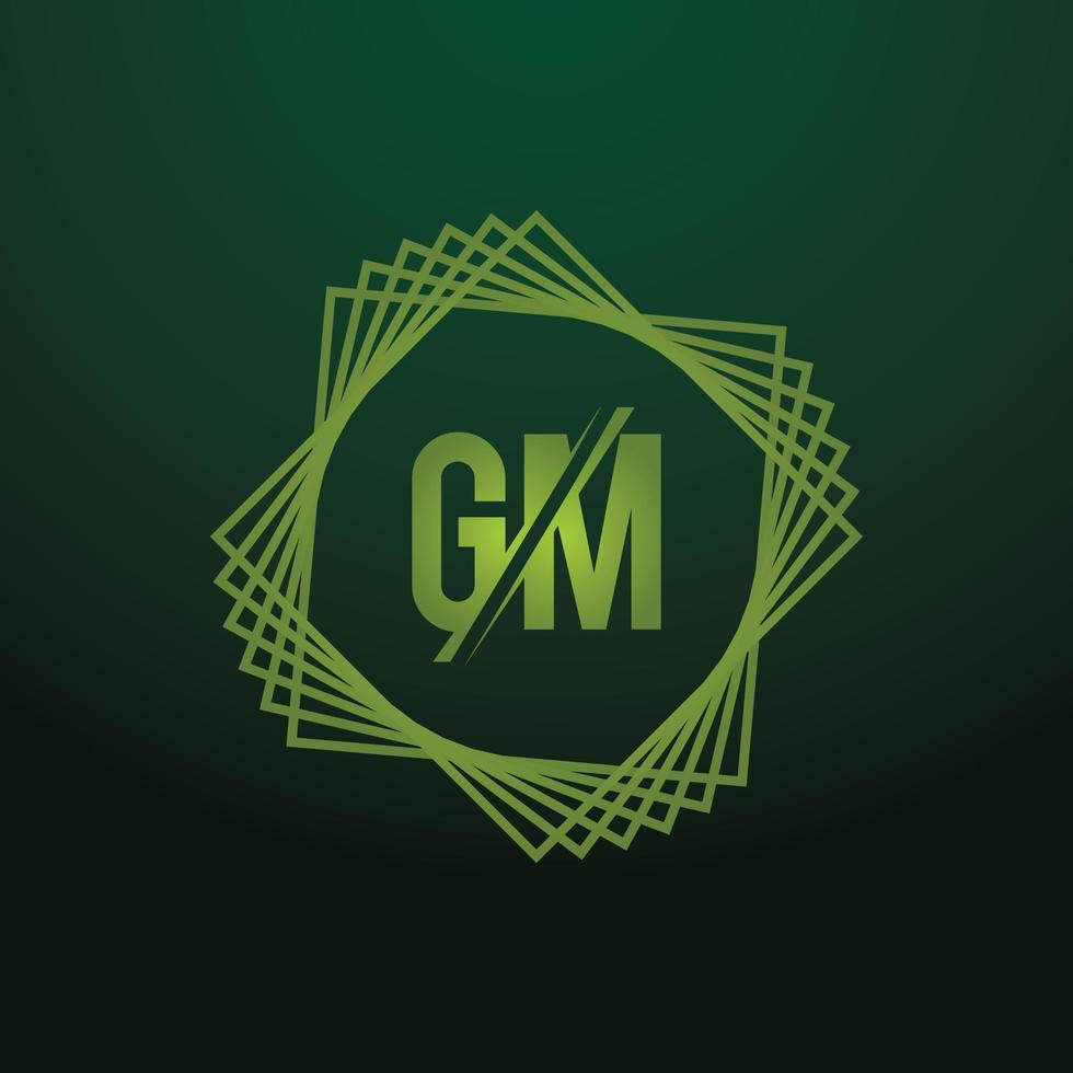 GM MG initial based Alphabet icon logo. vector