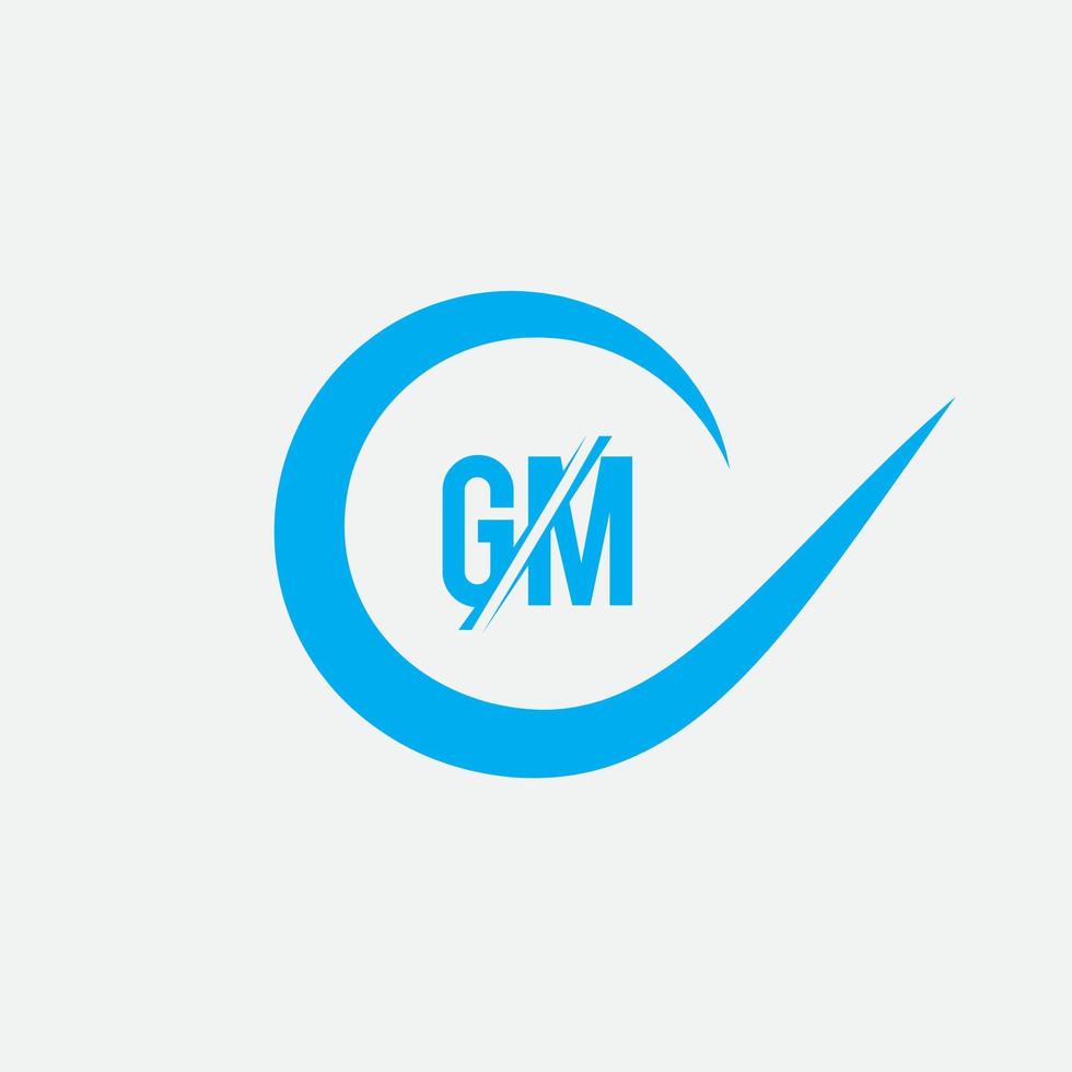 GM MG initial based Alphabet icon logo. vector