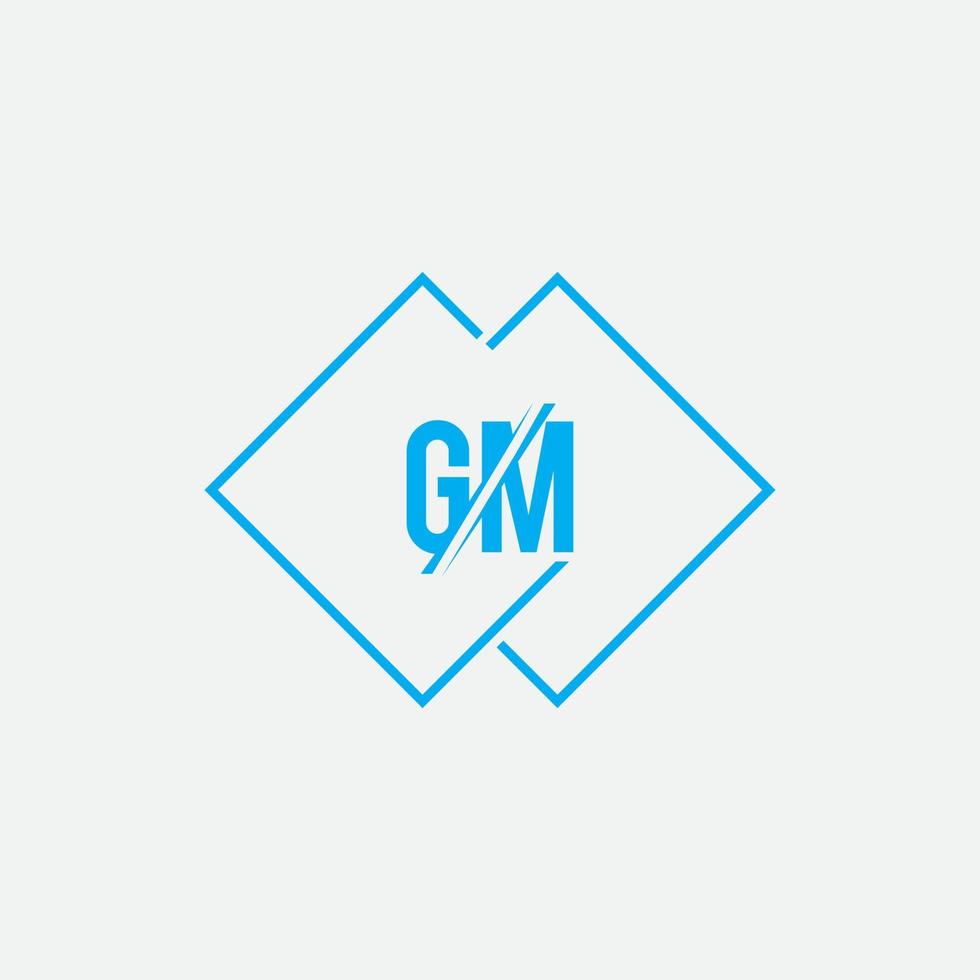 GM MG initial based Alphabet icon logo. vector
