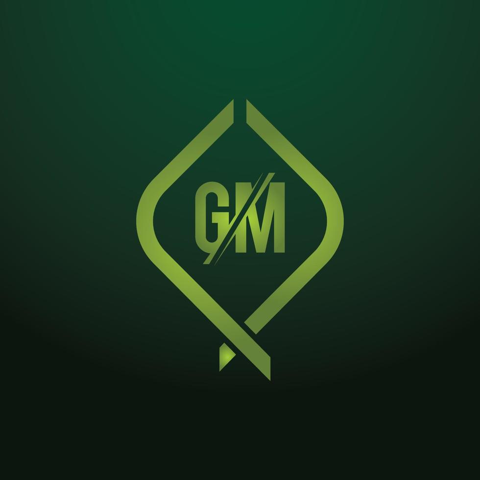 GM MG initial based Alphabet icon logo. vector