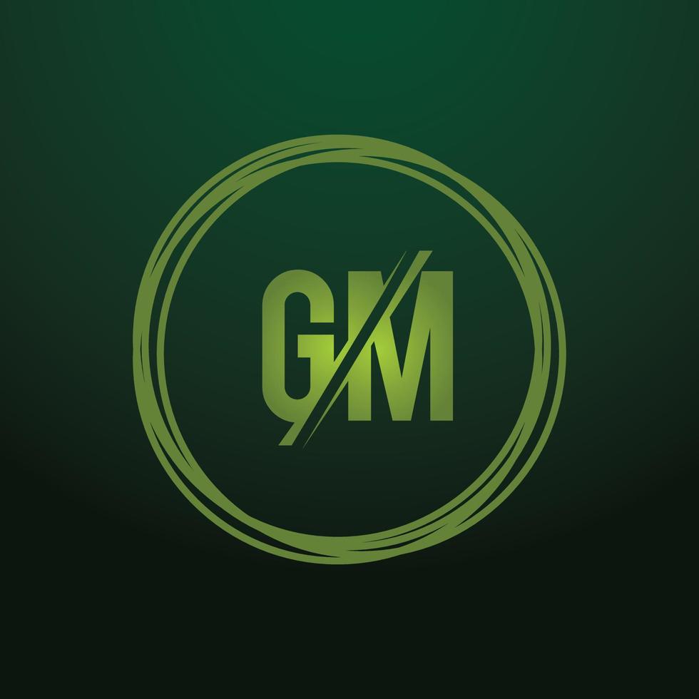 GM MG initial based Alphabet icon logo. vector