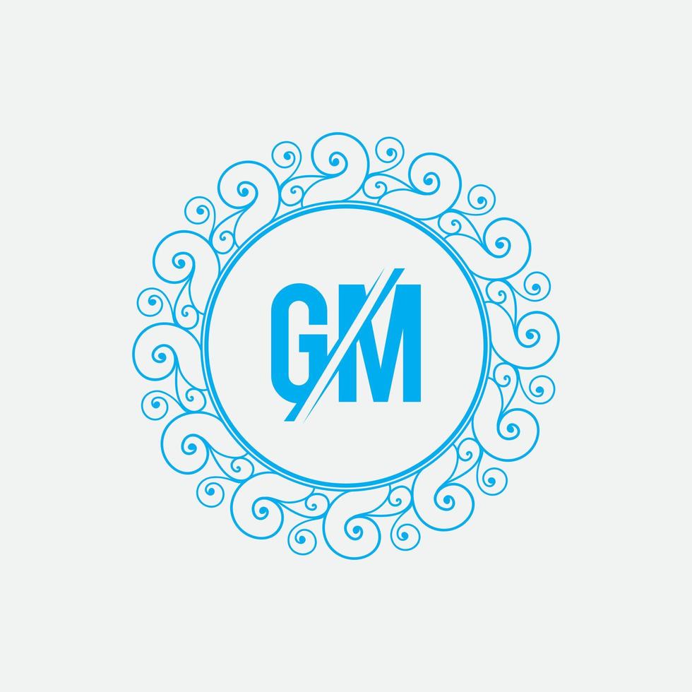 GM MG initial based Alphabet icon logo. vector