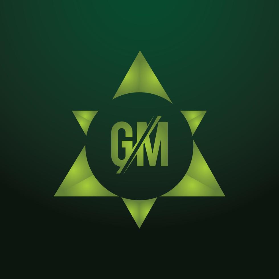 GM MG initial based Alphabet icon logo. vector