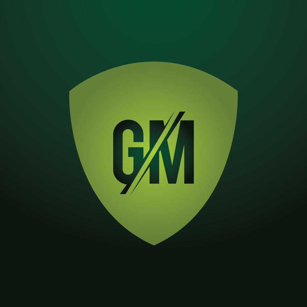 GM MG initial based Alphabet icon logo. vector