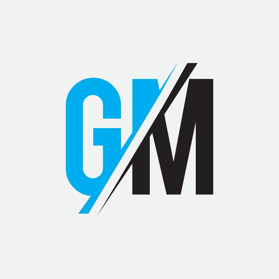 gm mg logotipo de icono de alfabeto basado en inicial. vector