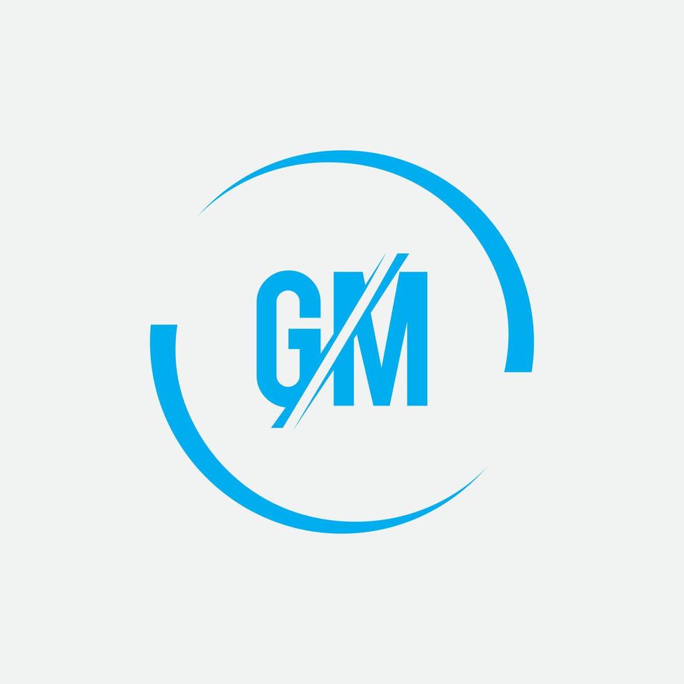 GM MG initial based Alphabet icon logo. vector