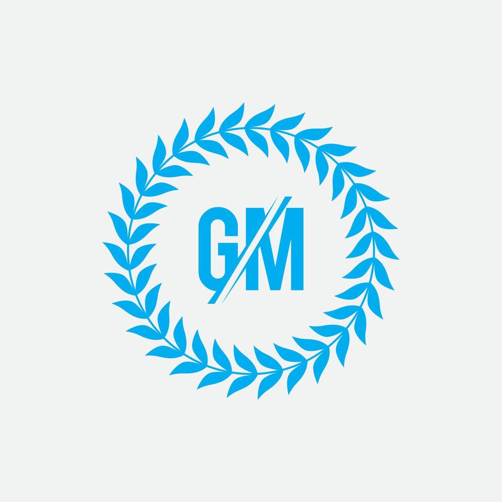 gm mg logotipo de icono de alfabeto basado en inicial. vector