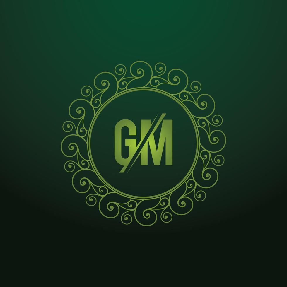 GM MG initial based Alphabet icon logo. vector