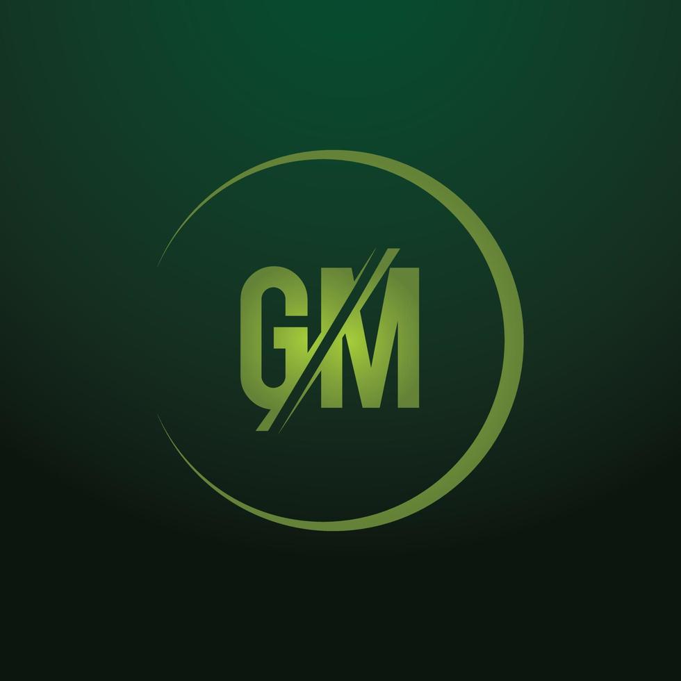 gm mg logotipo de icono de alfabeto basado en inicial. vector