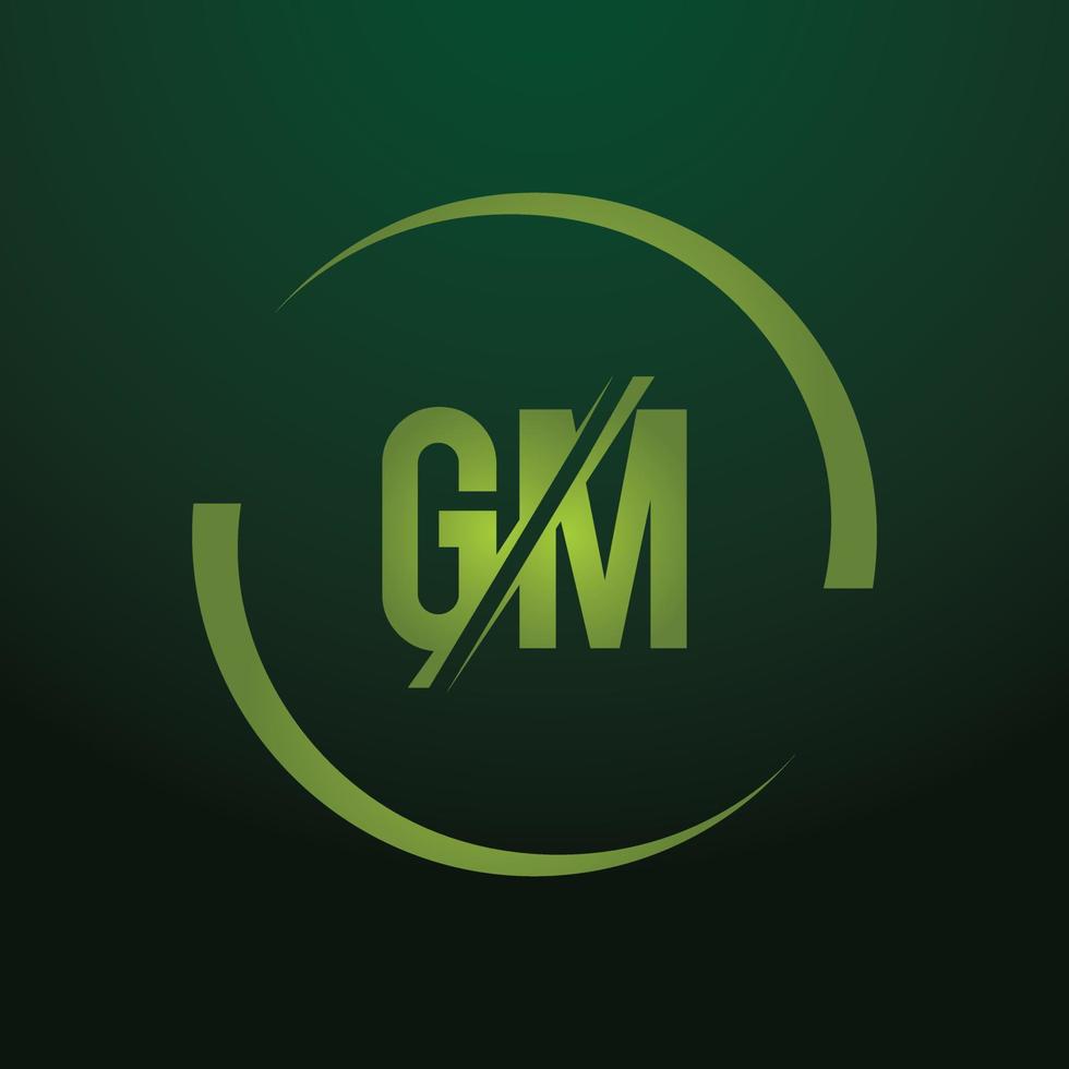 GM MG initial based Alphabet icon logo. vector