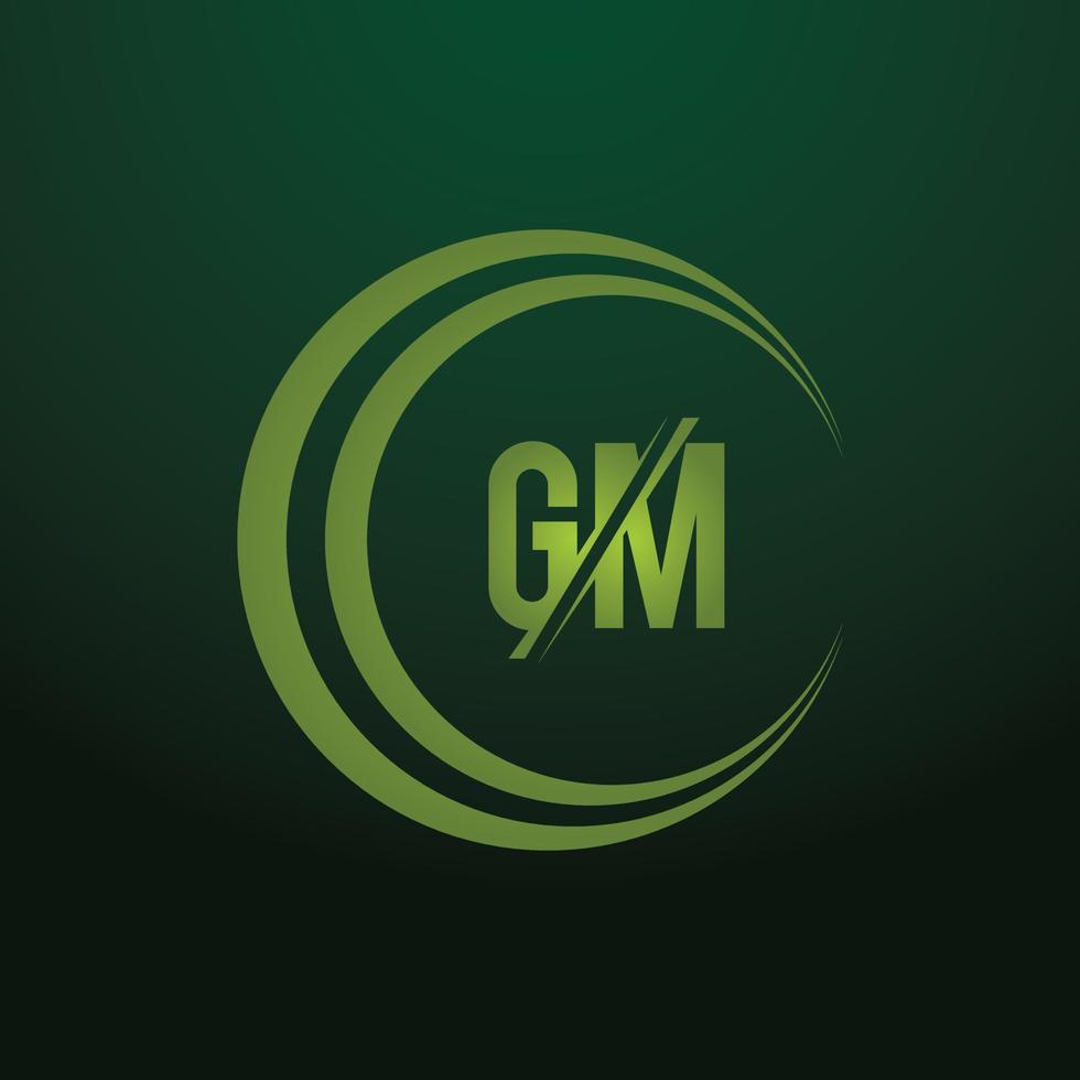GM MG initial based Alphabet icon logo. vector