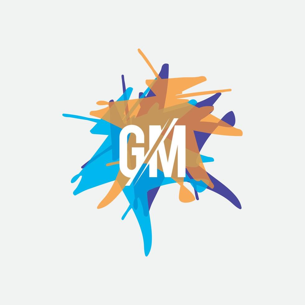 GM MG initial based Alphabet icon logo. vector