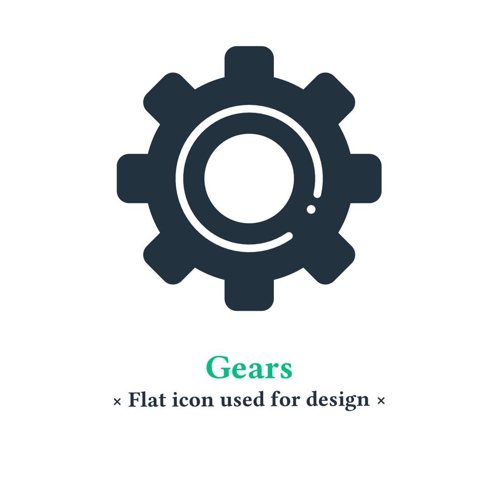 Gear icon vector isolated on a white background.  gear symbol, settings for web and mobile applications.