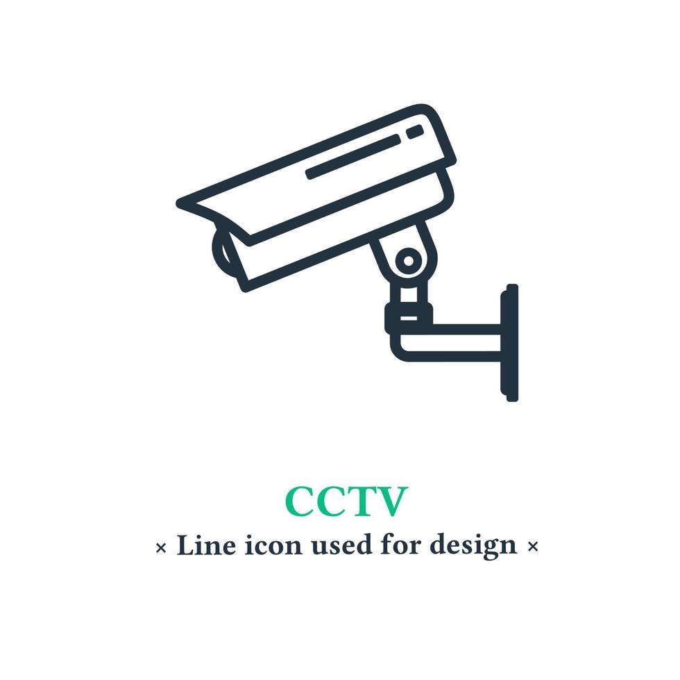 CCTV icon vector isolated on a white background.  security camera symbol for web and mobile apps.