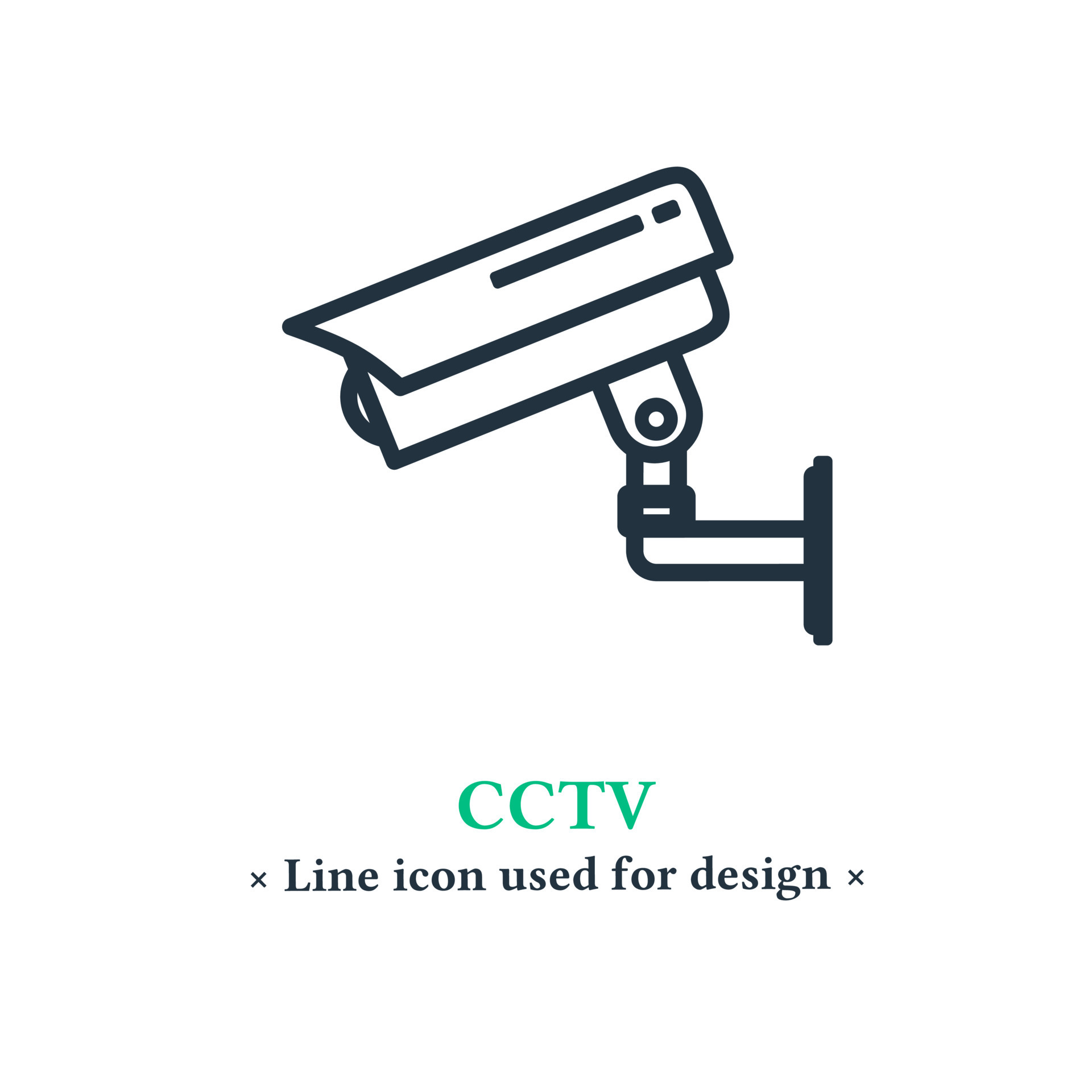 CCTV icon vector isolated on a white background. security camera