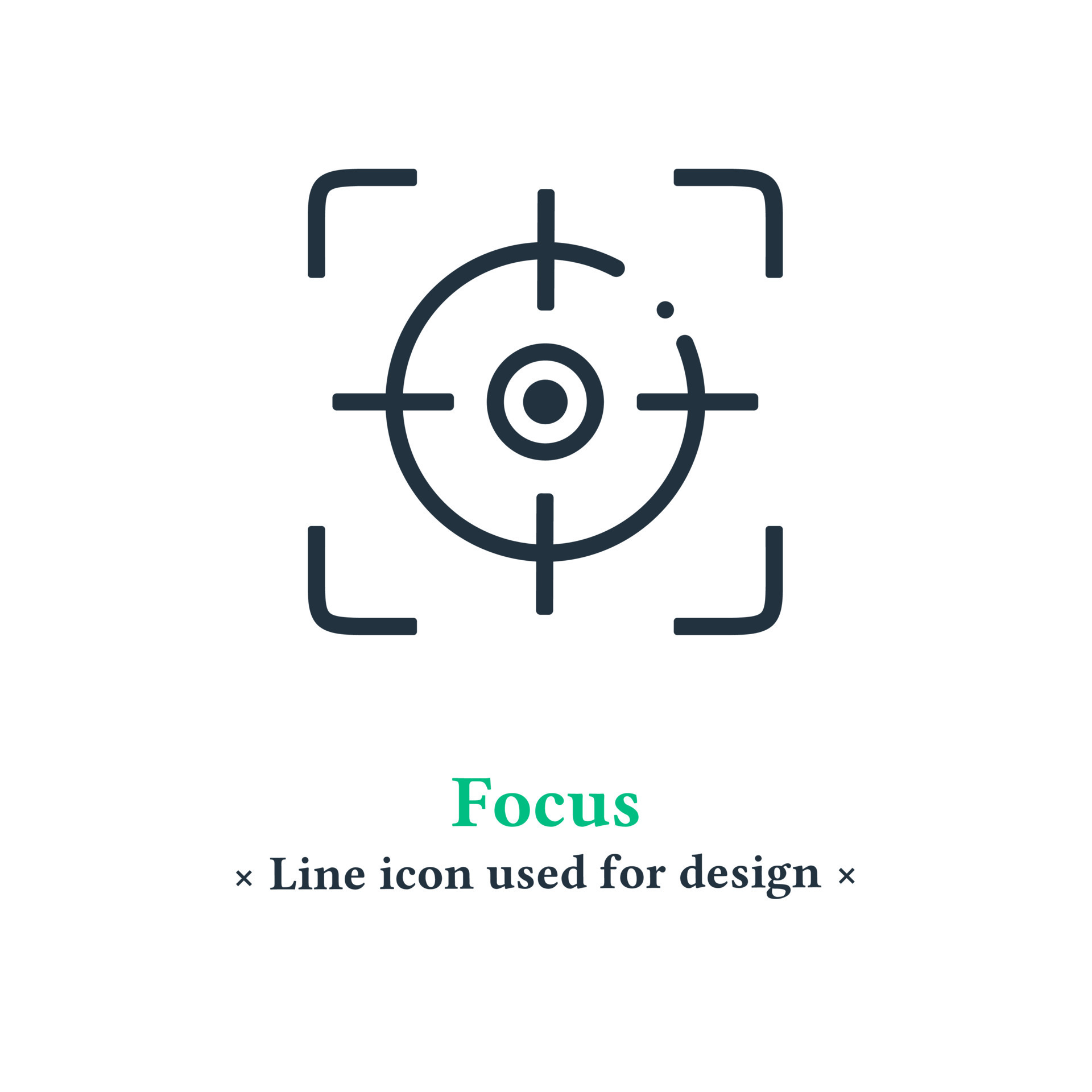 Focus icon isolated on a white background. Lens focus symbol for web ...