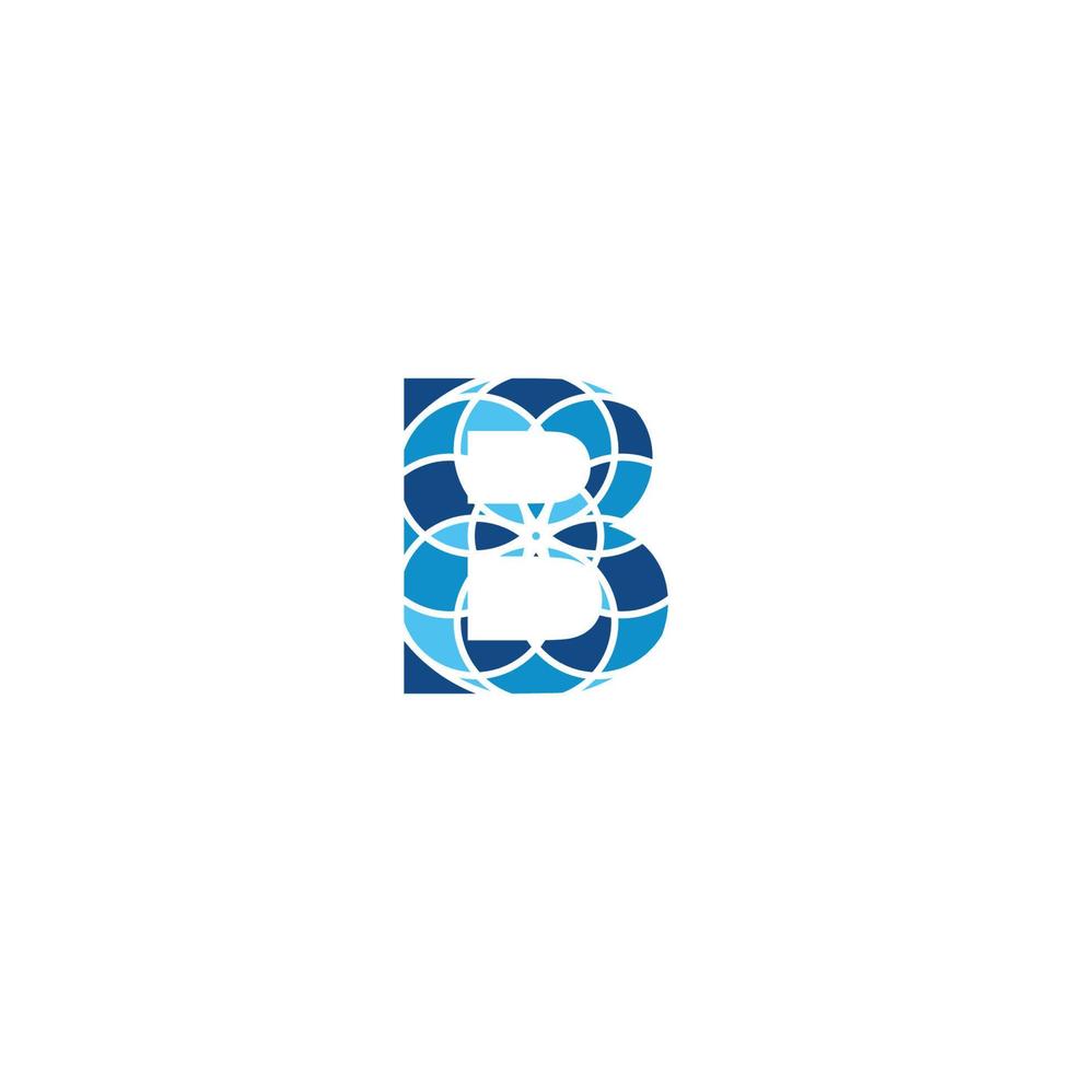 Letter B logo design. Vector sign.