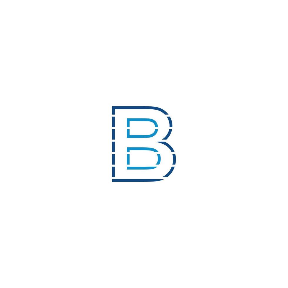 Letter B logo design. Vector sign.