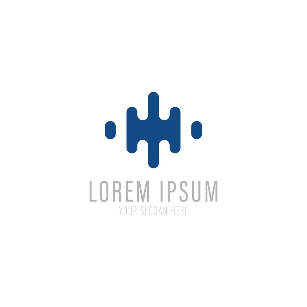 Music Logo concept sound wave, Audio Technology, Abstract Shape. vector