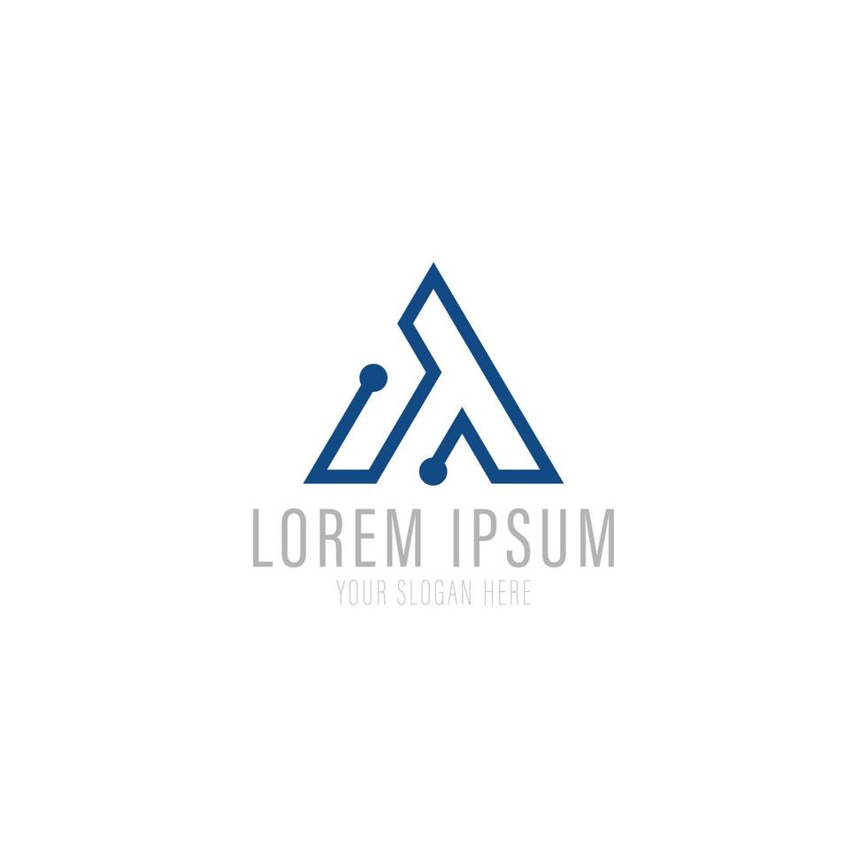 Vector logo design template for business. Technology innovation sign.