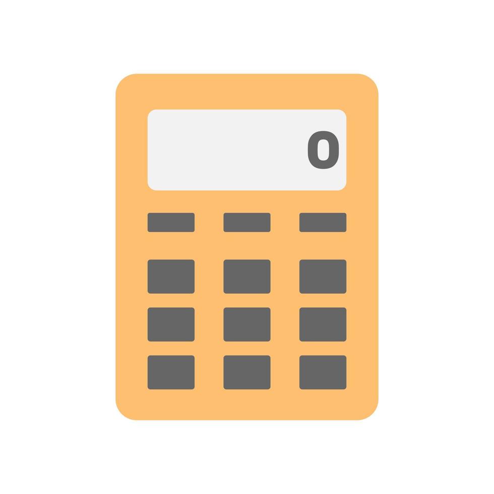 Calculator icon in flat cartoon style vector