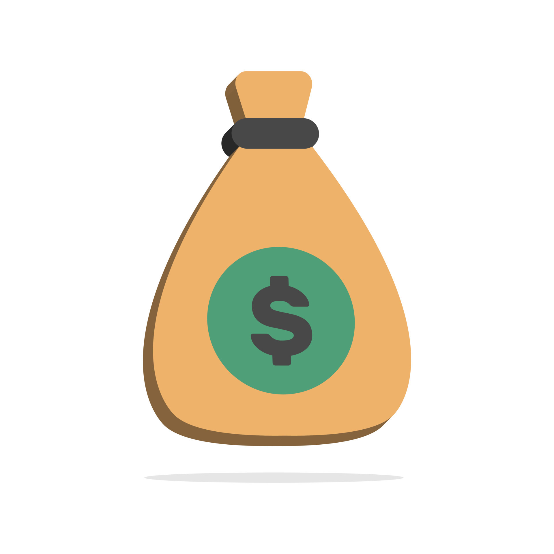 Three moneybags money bag simplistic icon or logo Vector Image