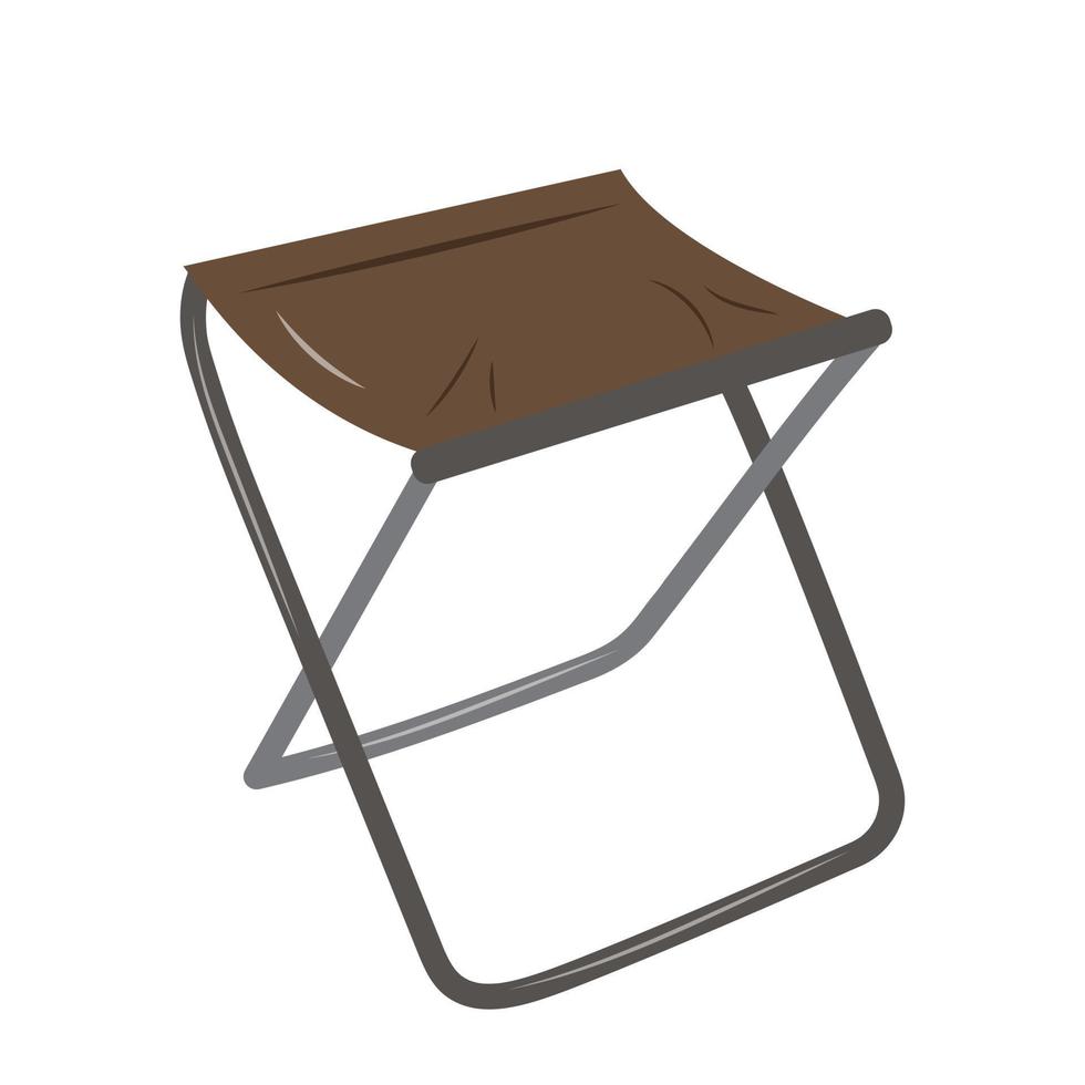 Camping folding chair. Picnic portable chair. vector