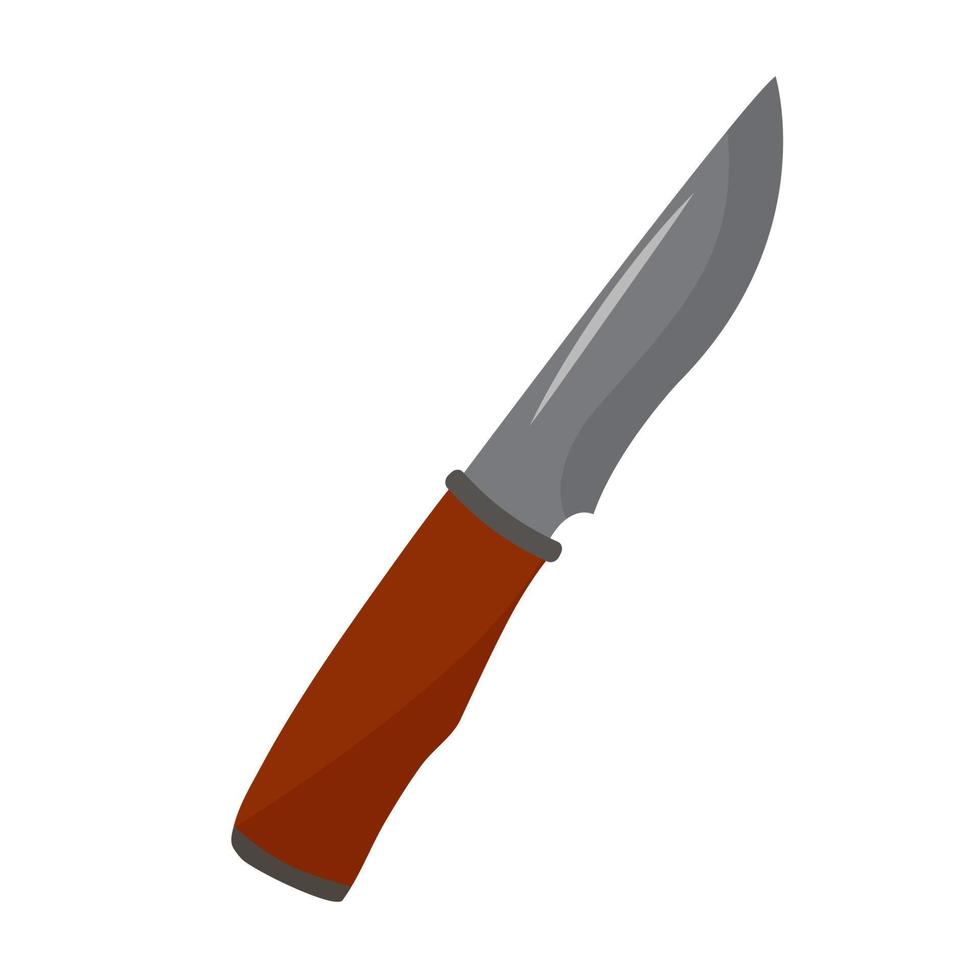 Knife for camping or kitchen. vector