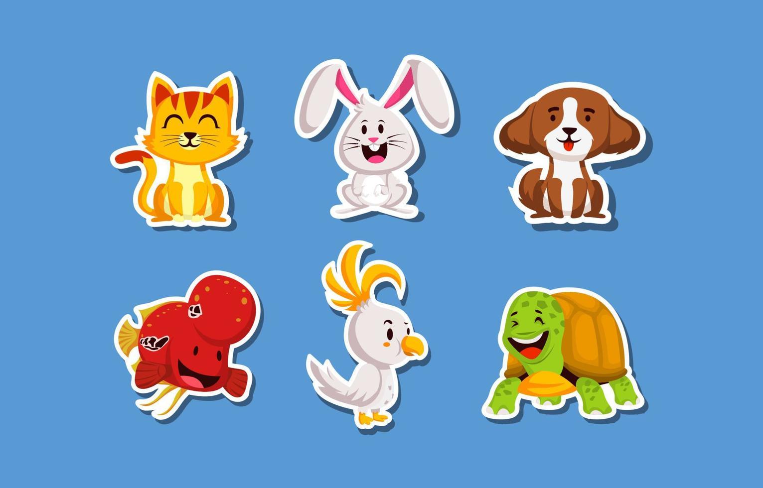 Journal Pet Stickers Collection vector