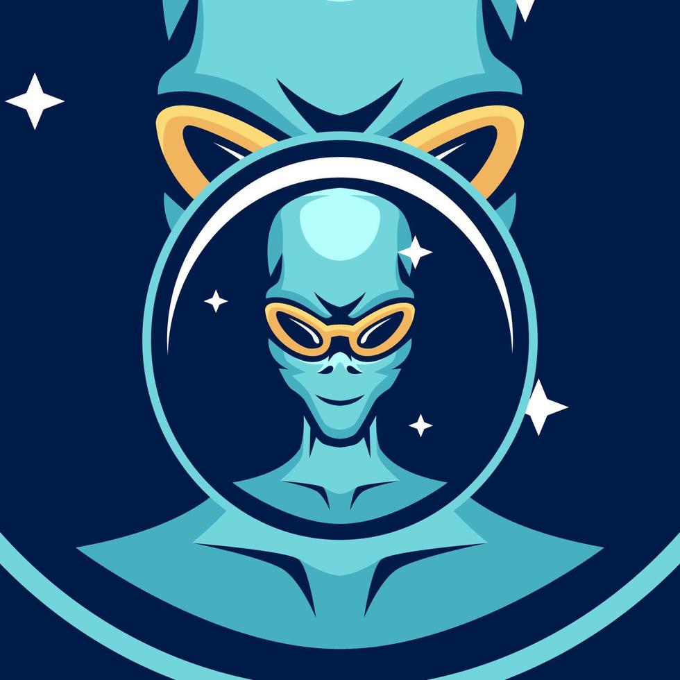 Alien Mascot Logo Templates vector