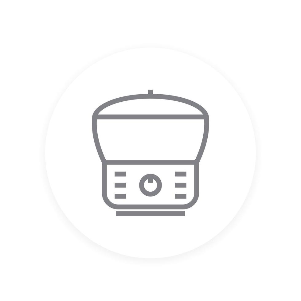 electric cooker icon, linear style vector